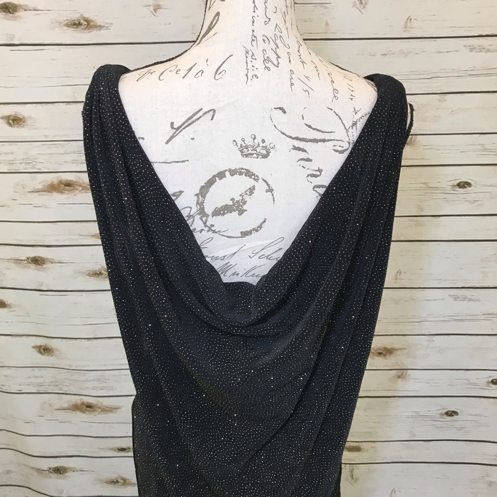 SOLD 😥 Vintage Pinup Cocktail Black Sparkle Dress - Picture 6 of 8
